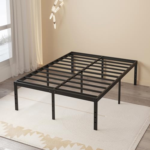Full Size Bed Frame, 20 Inch Metal Platform Support Up to 3000 lbs, view 2
