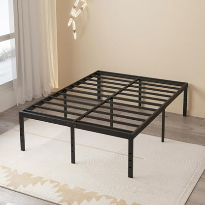 Full Size Bed Frame, 20 Inch Metal Platform Support Up to 3000 lbs, view 2