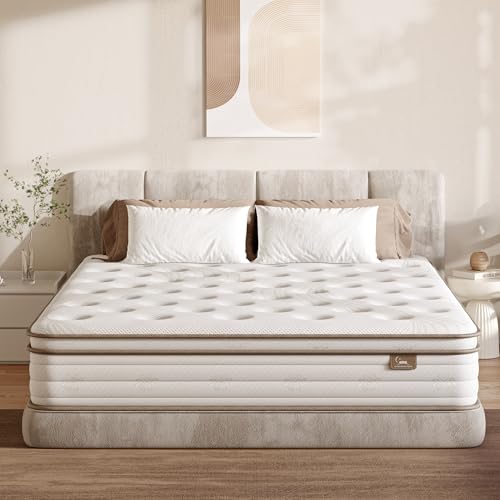 Twin Mattress 12 Inch Hybrid Mattress in a Box with Memory Foam and Individual, view 2