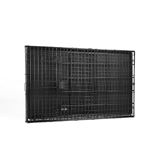Portable Metal Wire Dog Crate for Large Dogs, Double Door with Removable Tray, view 5