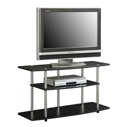 Designs2Go No Tools 46 inch 3 Tier Wide TV Stand, Black