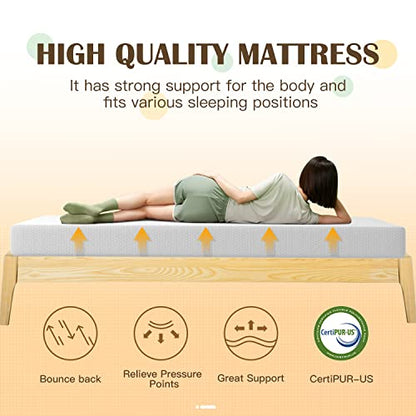 PayLessHere 8 inch Queen Memory Foam Mattress Cooling Gel Green Tea Infused, view 4