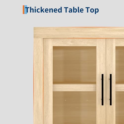 71" Large Sideboard Buffet Cabinet, Modern White Credenza Console Table, view 7