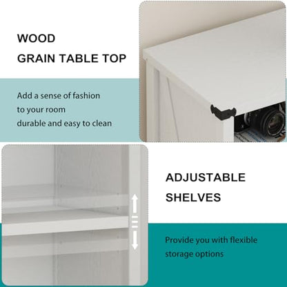 White Bookshelf, 3-Tier Wooden Bookcase with Adjustable Shelves, Small Farmhouse Floor Book Cases/Shelves with Open Storage for Home Office School Library Bedroom Kids