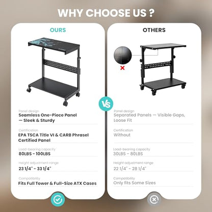 PC Stand Height Adjustable Black, view 5