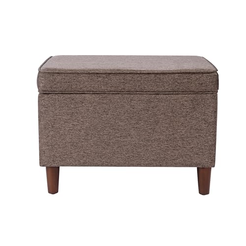 24" Dinah Collection Storage Ottoman - Chocolate Brown