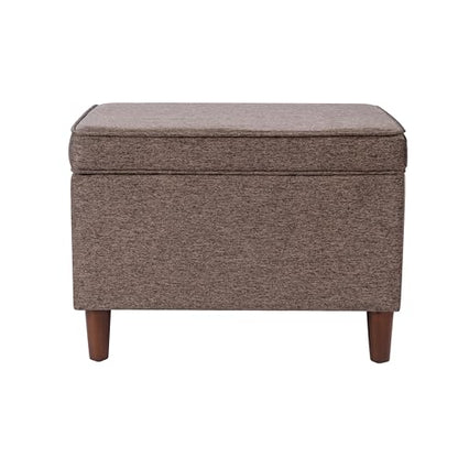 24" Dinah Collection Storage Ottoman - Chocolate Brown