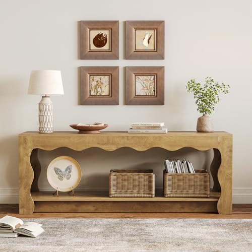 TV Stand for 65 Inch TV, Wooden Entertainment Center with Storage Cabinets, view 7