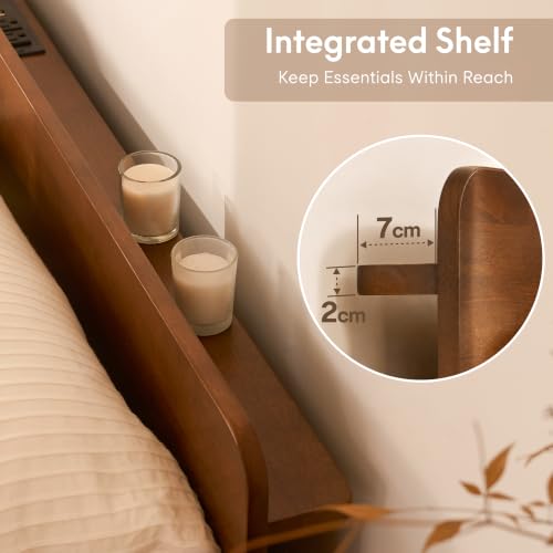 FLEXISPOT Hako G1 King Solid Wood Platform Bed with Tool-Free Assembly, view 7
