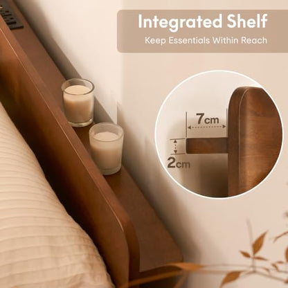 FLEXISPOT Hako G1 King Solid Wood Platform Bed with Tool-Free Assembly, view 7