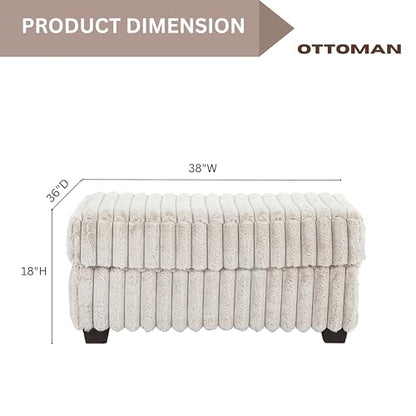 Belvoir Accent Cocktail Ottoman, Beige Champagne