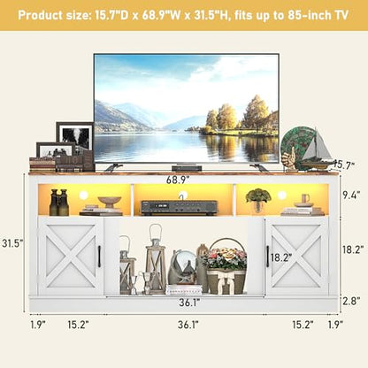 Farmhouse TV Stand for 70/75/80 Inch TV, view 3