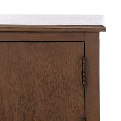 SAFAVIEH Ozark TV Stand for up to 55" Flatscreen – Brown, 2 Doors with Interior Storage, 2 Open Shelves, Entertainment Media Console (MED5700C)