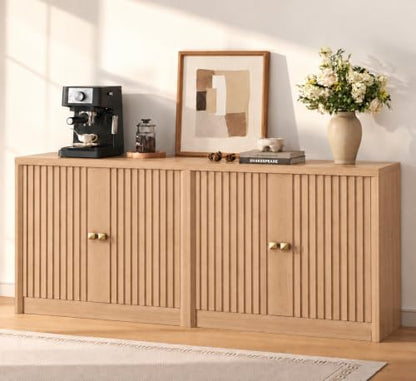 63" Sideboard Buffet Cabinets Set of 2 with Storage, view 2