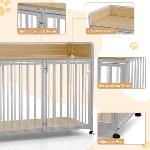 Furniture Style Dog Crate, Large Dog Kennel Indoor for Small/Medium Dogs, view 6
