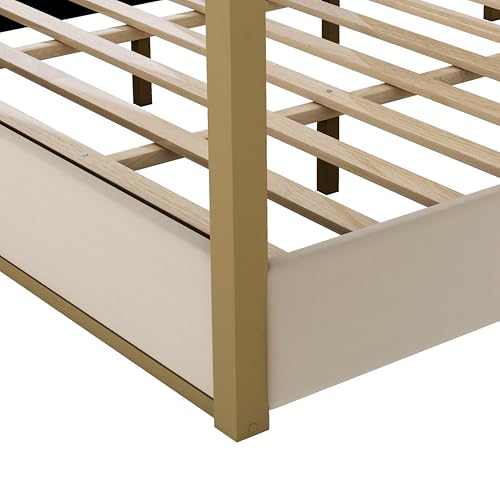LUMISOL King Size Canopy Bed with Headboard, view 8