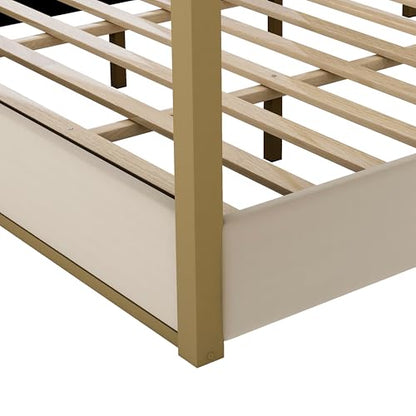 LUMISOL King Size Canopy Bed with Headboard, view 8
