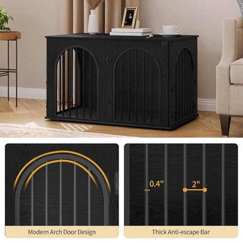 39.4 in Dog Crate Furniture,Dog Kennel Indoor for Medium/Large Dog, view 5