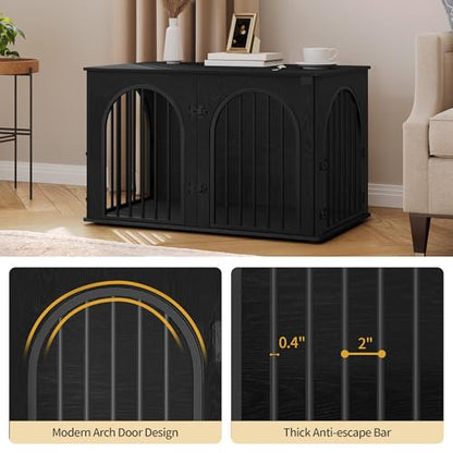 39.4 in Dog Crate Furniture,Dog Kennel Indoor for Medium/Large Dog, view 5
