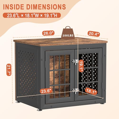 26" Heavy Duty Dog Crate Furniture for Small Dogs, view 6
