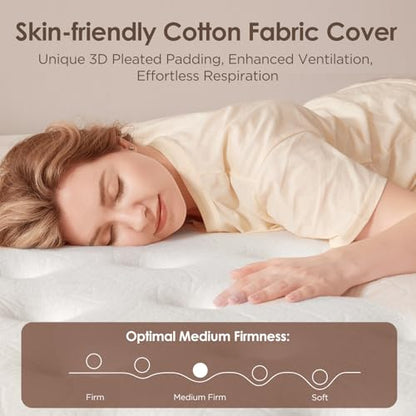 King Mattress 12 Inch, Medium Firm Hybrid Mattress King with Memory Foam & Zoned Pocket Springs for Pressure Relief, Motion Isolation | Fiberglass-Free, CertiPUR-US Certified | 80" x 76"