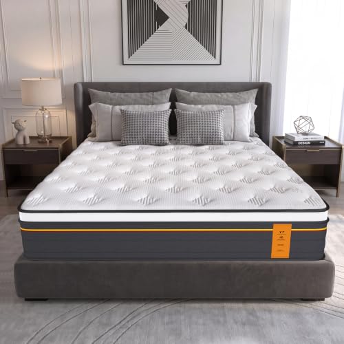 Full Size Mattress 12 Inch Hybrid Mattresses, Medium Firm, view 2