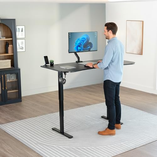 VIVO Black 63 x 32 in Standing Desk, DESK-KIT-2E1B, view 3