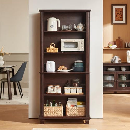 70" Tall Walnut Bookshelf, view 6