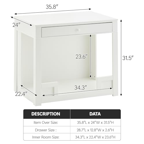 Indoor Dog House Furniture for Small/Medium Dogs with Storage Drawers, view 4