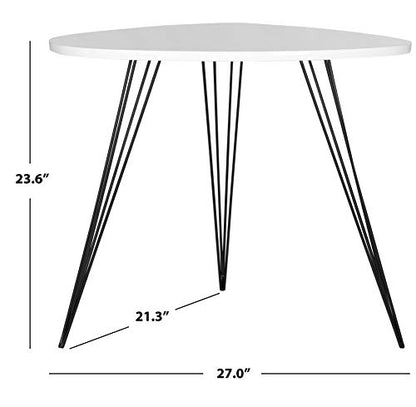 Safavieh Home Collection Wynton Mid-Century Modern White and Black End Table