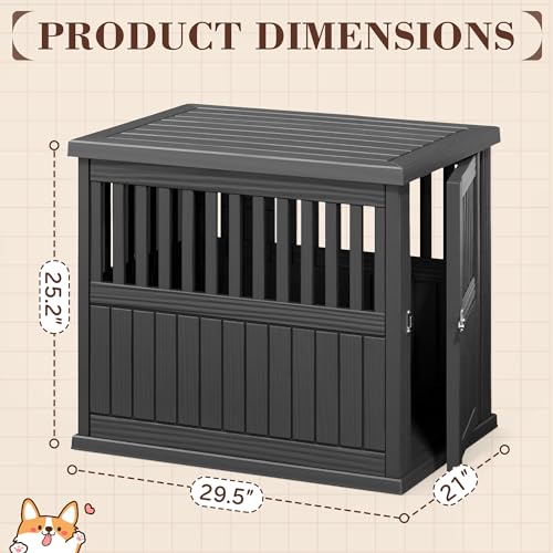 Dog Crate Furniture,Dog Kennel Indoor for Small Dogs,30"x21"x 25", view 7