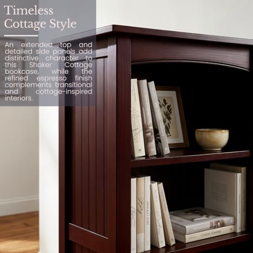 Shaker Cottage 4-Shelf Bookcase, Espresso, 22”W x 48”H, view 6