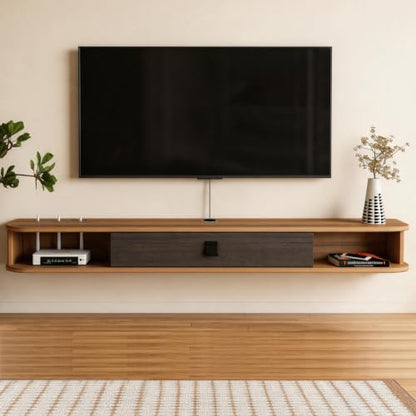 Floating TV Stand, 55''Wall Mounted TV Shelf TV Console, view 6