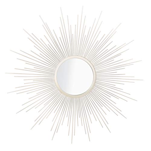 Safavieh Home Collection Alves 30-inch Champagne Sunburst Round Mirror