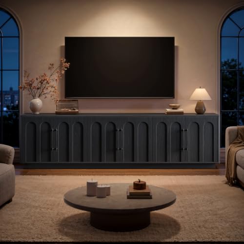 94.5" Extra Long Arched TV Stand for TVs Up to 100 Inch (Black), view 8