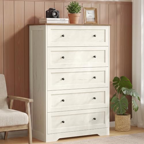 5-Drawer Dresser, Chest of Drawers, 31.5 x 15.7 x 47.4 in, view 2