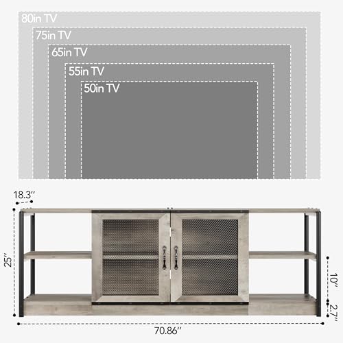 Farmhouse TV Stand for 75/80 inches TVs, view 3