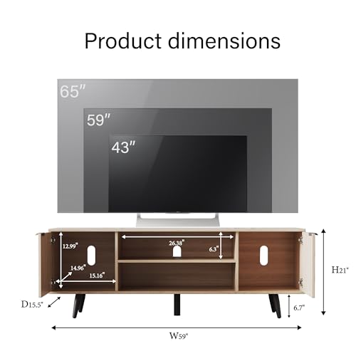 Modern TV Stand with Storage Cabinet, view 3