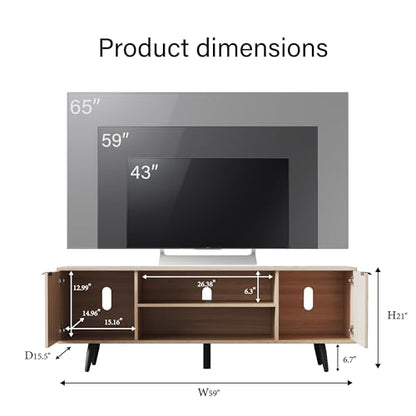 Modern TV Stand with Storage Cabinet, view 3