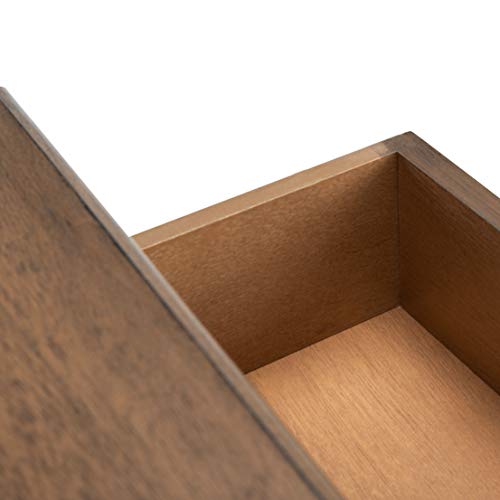 SAFAVIEH Furniture - Athena 3-Drawer Console Table - Brown - Solid Wood - Farmhouse Classic Design - Ideal for Entryway, Living Room, Hallway, 23.5" W x 13" D x 29.5" H (CNS5703C)