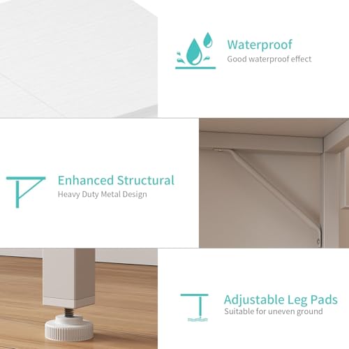 Small White Desk for Small Spaces, view 8