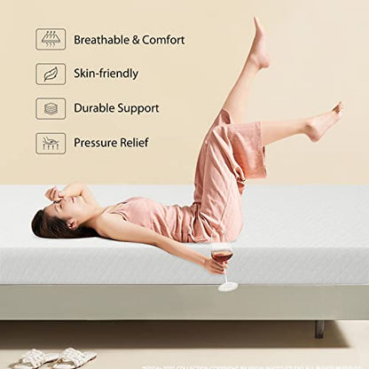 PayLessHere 5 Inch Twin Gel Memory Foam Mattress Fiberglass Free/CertiPUR-US, view 5