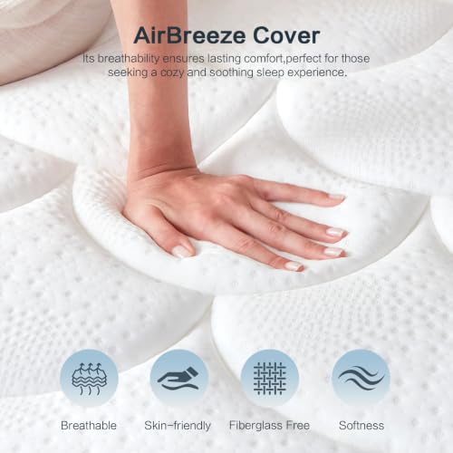 Full Size Mattress, 12 Inch Firm Hybrid Memory Foam Mattress, view 3