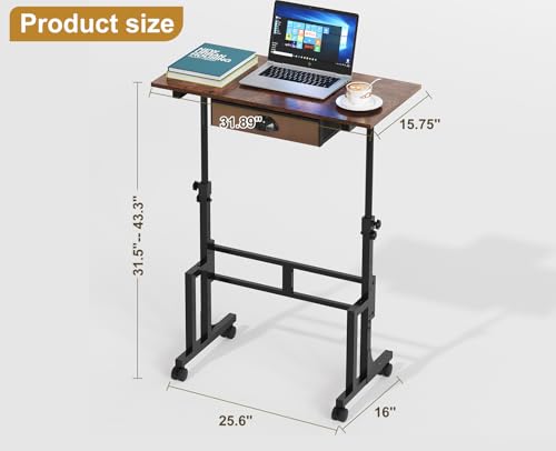 Adjustable Height Standing Desk With Drawer, view 8