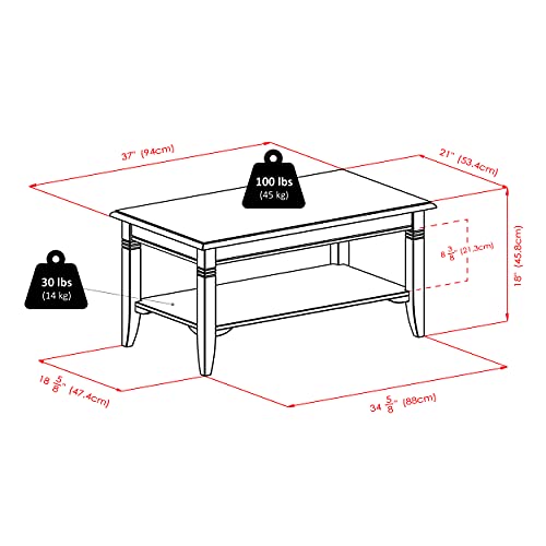Nolan Coffee Table, Small Table with Shelf Storage, Practical and Elegant Living Room Decor, Stylish Furniture Essentials for New Homes, Apartments