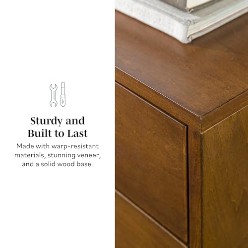 Mid-Century Modern Wood Kitchen Buffet Sideboard Entryway Serving Storage Cabinet Doors Dining Room Console, 70 Inch, Walnut