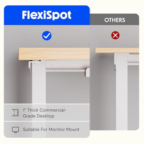 FLEXISPOT 63 x 48 Reversible L-Shaped Corner Standing Desk, White, view 6
