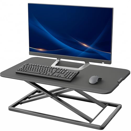 VIVO Black 29 in Single Top Standing Desk Converter, DESK-V000U, view 2