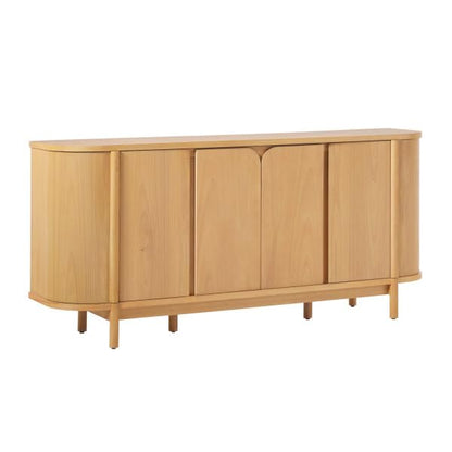 Ezra 70" Curved Sideboard Cabinet - Natural