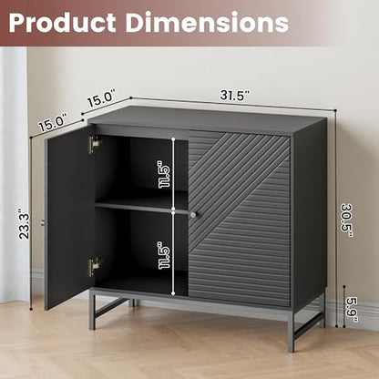 Storage Cabinet with Doors and Adjustable Shelf, view 4